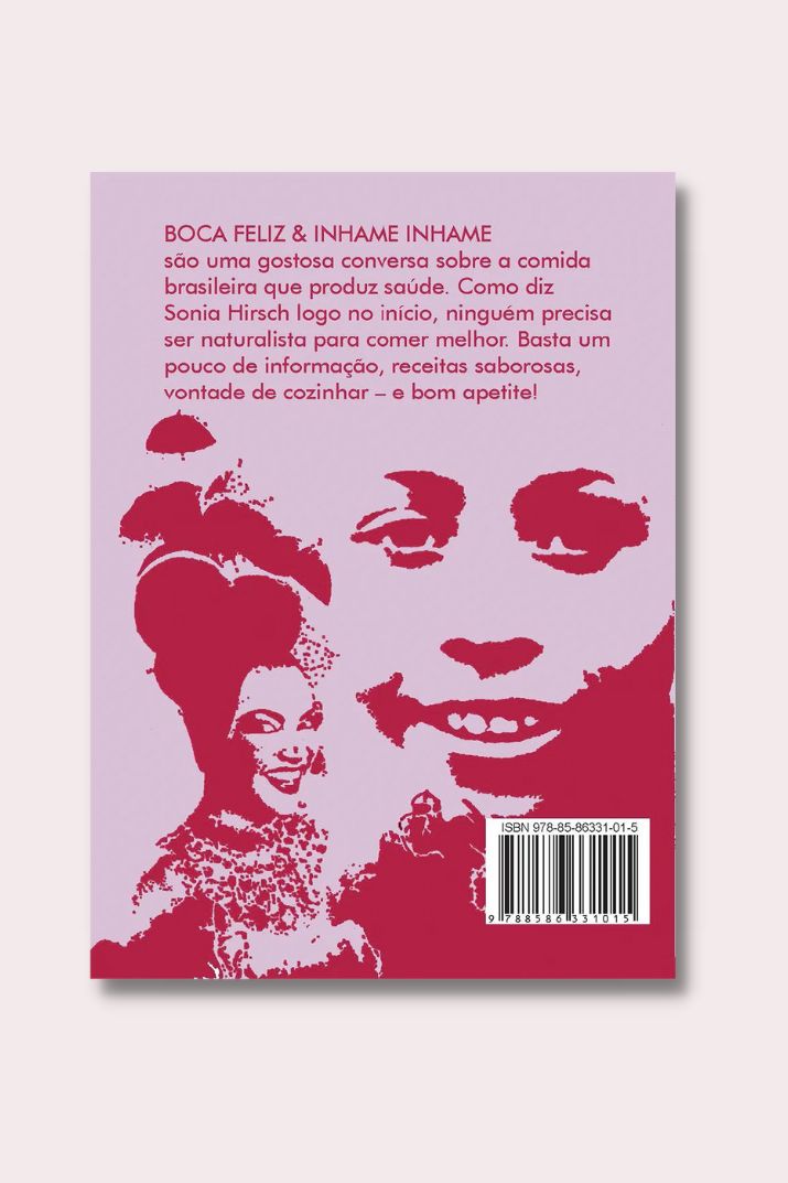 Contracapa do livro Boca feliz & Inhame Inhame de Sonia Hirsch